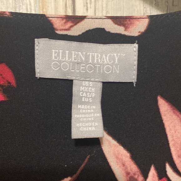 Ellen Tracy Collection Floral Mock Wrap Dress | Long Sleeve | Size - Picture 4 of 12